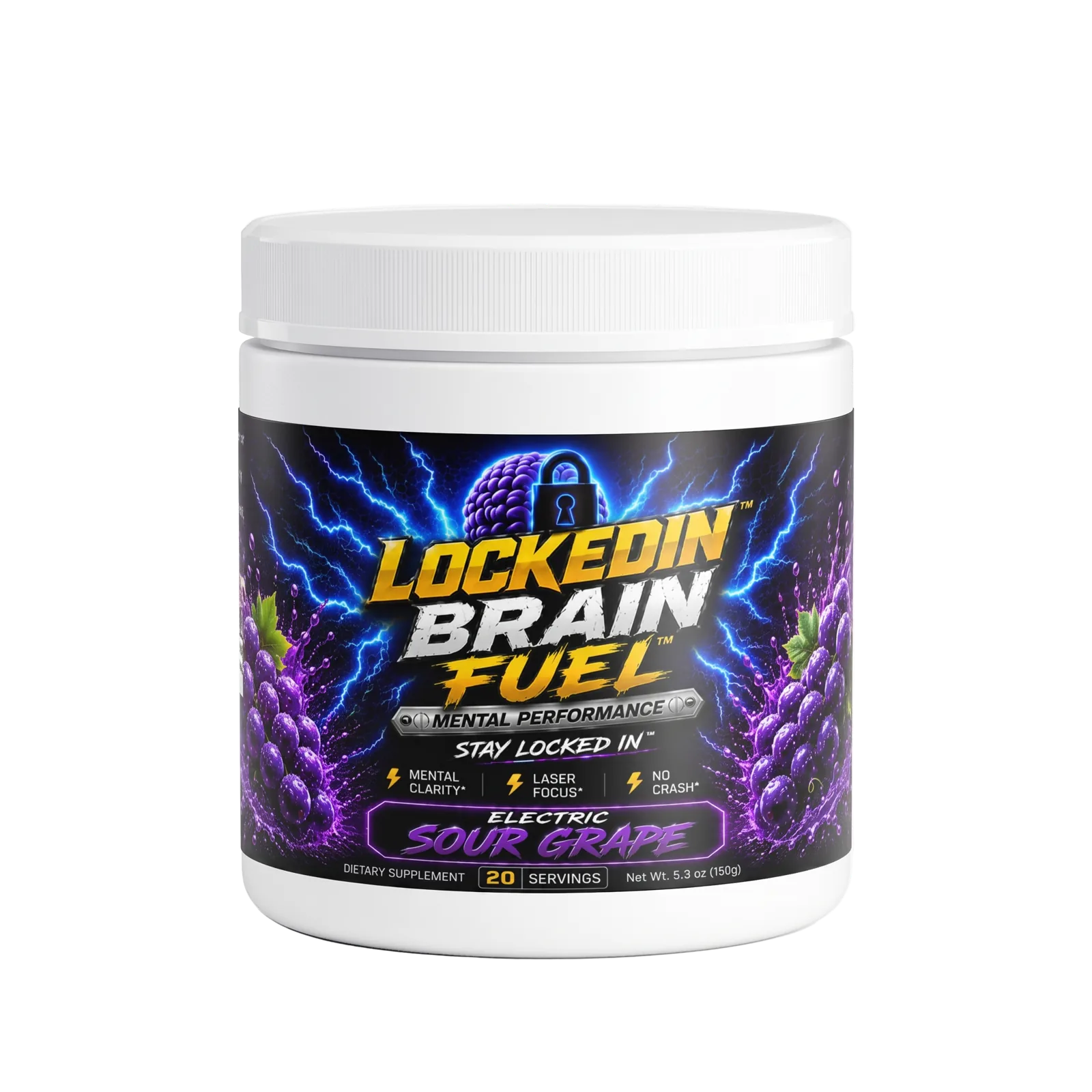 Locked In Brain Fuel Electric Sour Grape