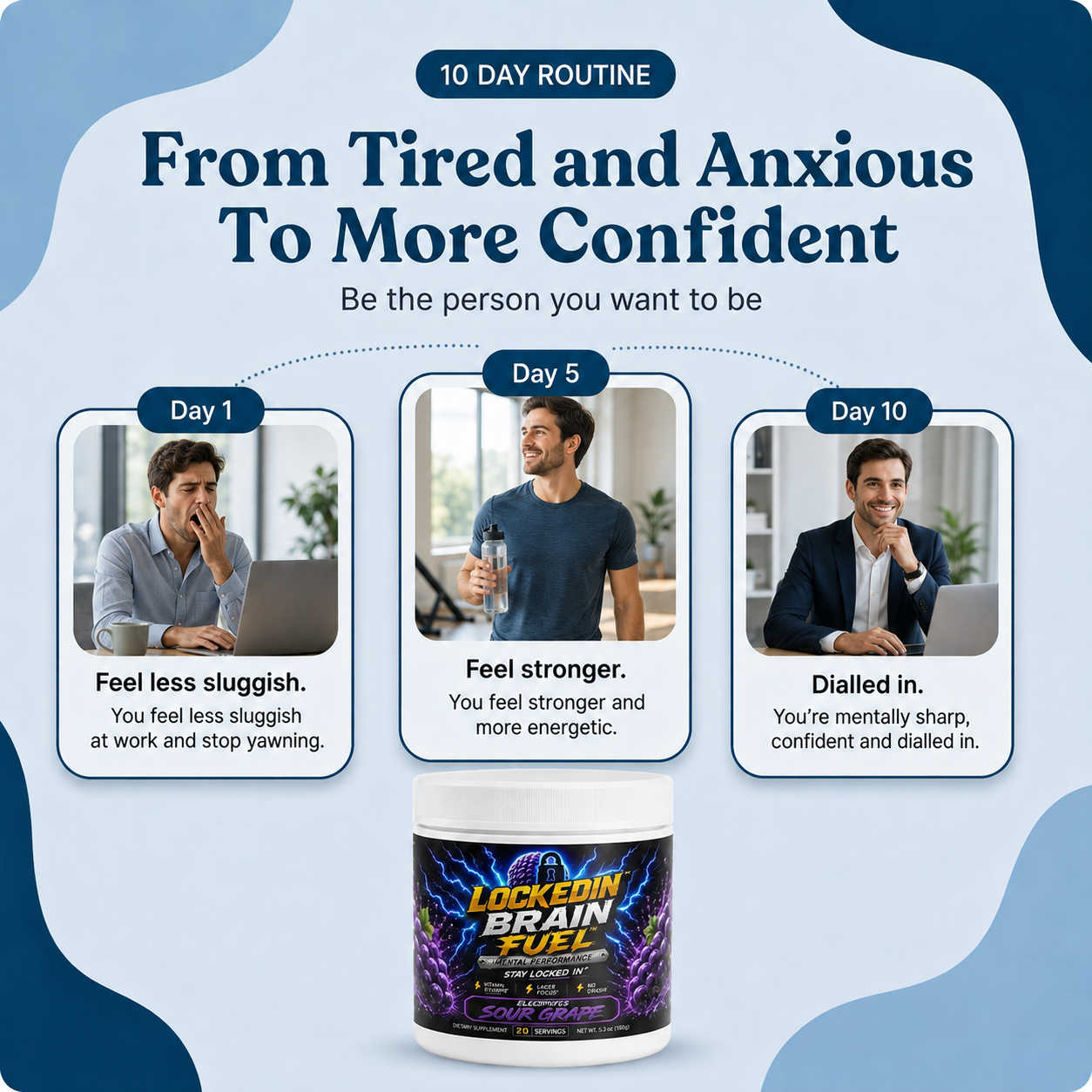 10 day routine: from tired and anxious to more confident